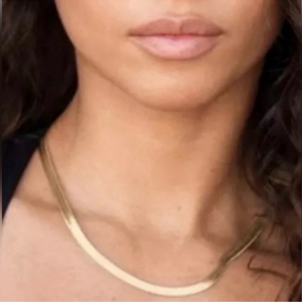 NIB Jennifer Zeuner Karli Necklace 14K yellow gold plated gold vermeil NEW - Picture 2 of 11